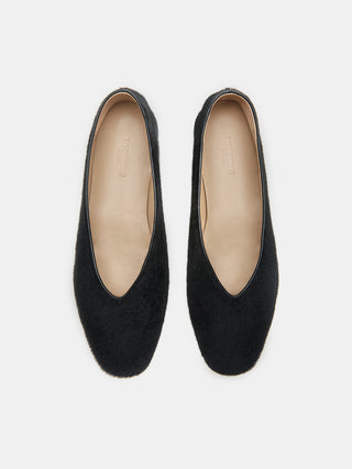 Regency Slipper / Black Calf Hair