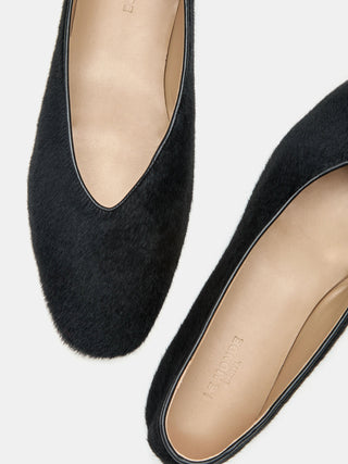 Regency Slipper / Black Calf Hair