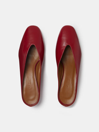 Regency Wedge Mule Red Leather