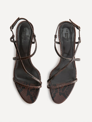 Rio Kitten / Chocolate Leather Snake Effect