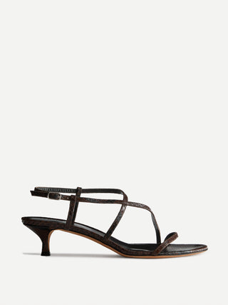 Rio Kitten / Chocolate Leather Snake Effect