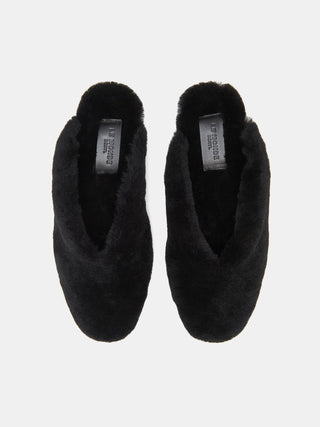 Le Monde Béryl - Regency Mule Black Shearling