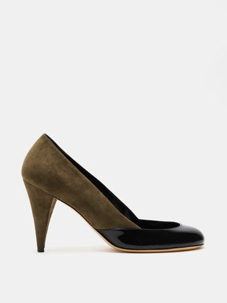 Kim Sion Sable Pump / Khaki Black Suede