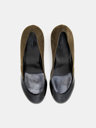 Kim Sion Sable Pump / Khaki Black Suede