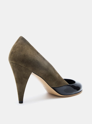 Kim Sion Sable Pump / Khaki Black Suede