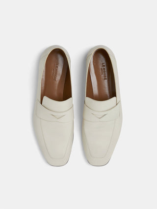 Soft Loafer / Ecru Placket Leather