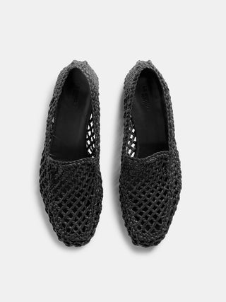 Soft Loafer Knotted / Black Leather