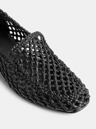 Soft Loafer Knotted / Black Leather