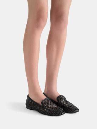 Soft Loafer Knotted / Black Leather