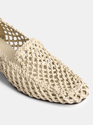 Le Monde Béryl - Soft Loafer Knotted / Ecru Leather