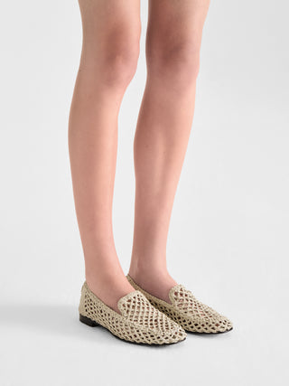 Le Monde Béryl - Soft Loafer Knotted / Ecru Leather