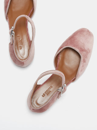 Blush sales velvet flats