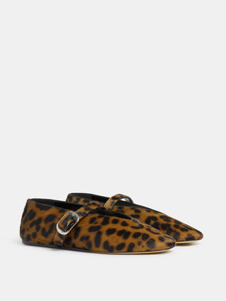 Le Monde Beryl Stella Slipper, Leopard Calf Hair 