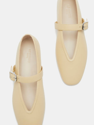 フラットシューズ LE MONDE BERYL SS25 STELLA SLIPPER LEATHER (STE LEACUS) Stella Slipper / Custard Leather