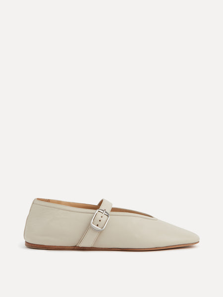 Stella Slipper / Ecru Leather