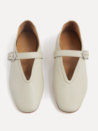 Stella Slipper / Ecru Leather