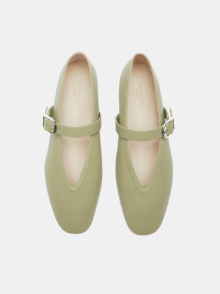 Le Monde Béryl - Stella Slipper Pistachio Leather