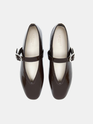 Stella Slipper / Chocolate Patent Leather