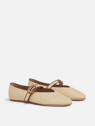 Le Monde Béryl - Stella Slipper beige raffia