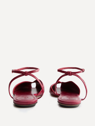 Valetta Flat / Lipstick Leather