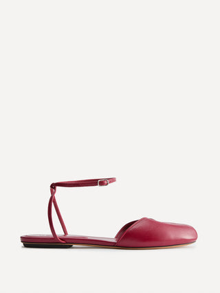 Valetta Flat / Lipstick Leather