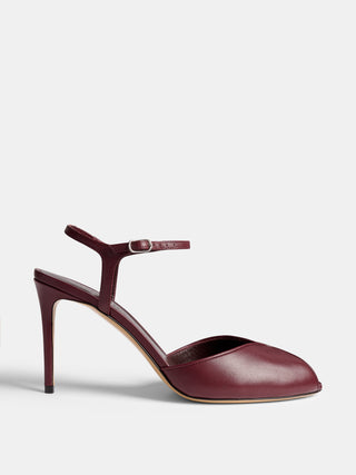 Le Monde Béryl - Valetta Peep Toe, Burgundy Leather