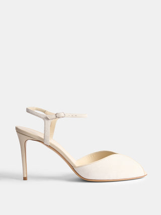 Valetta Peep Toe / Ecru Suede