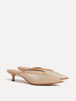Venetian Kitten Mule / Sand Mesh