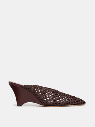 Victoria Wedge Knotted / Burgundy Leather