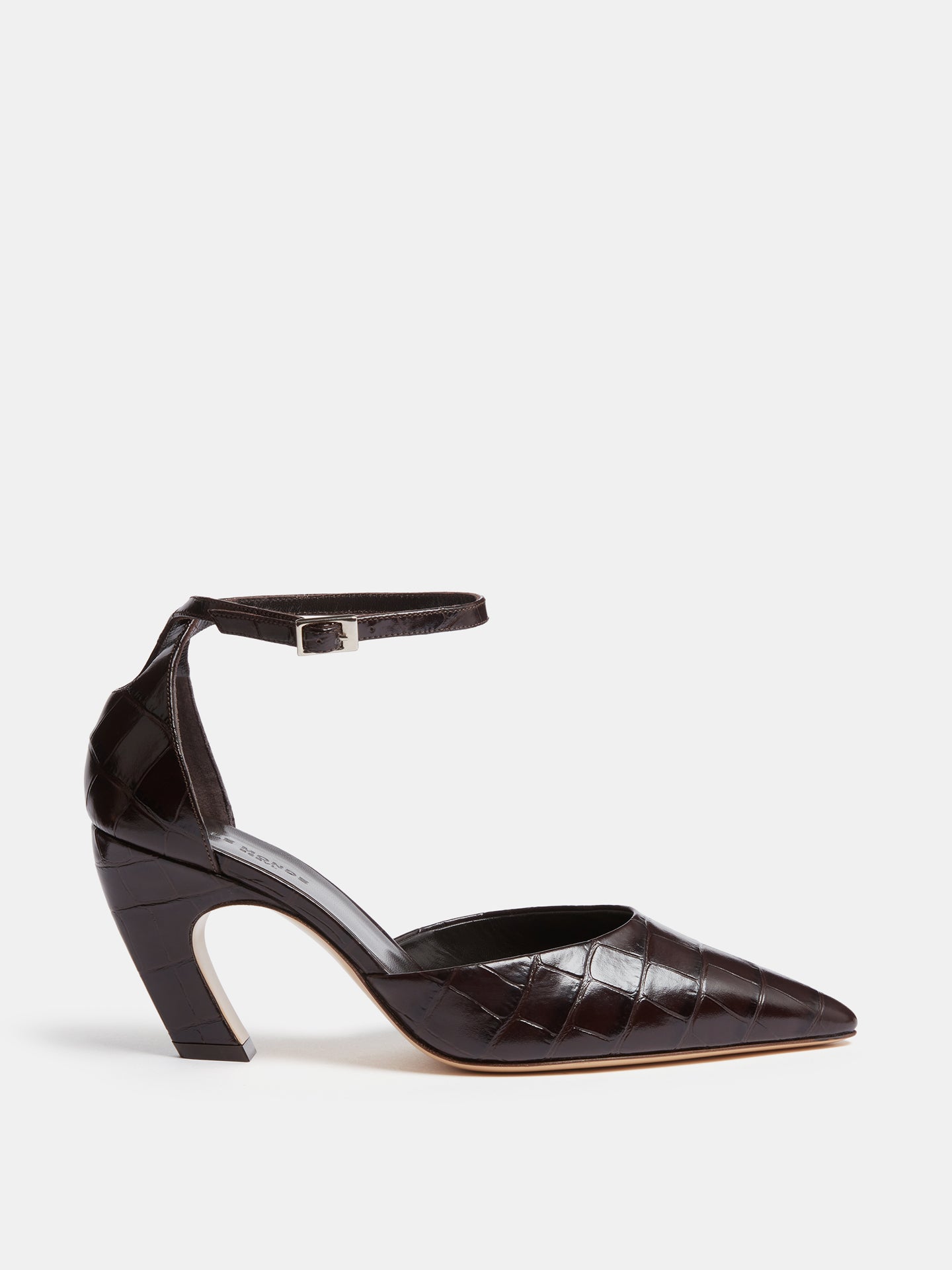 Victoria Pump / Coco Brown Leather Croc Effect