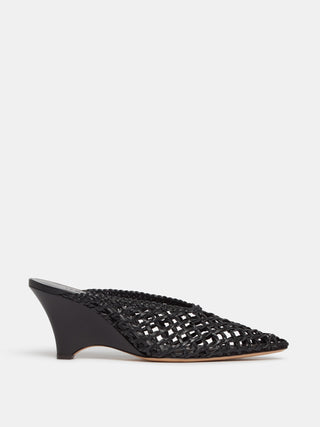 Victoria Mule Knotted / Black Leather