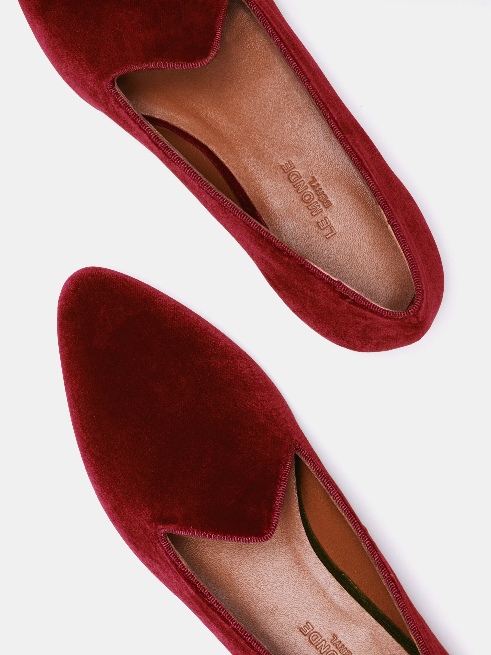 Tobacco Velvet Venetian Slippers main image 0