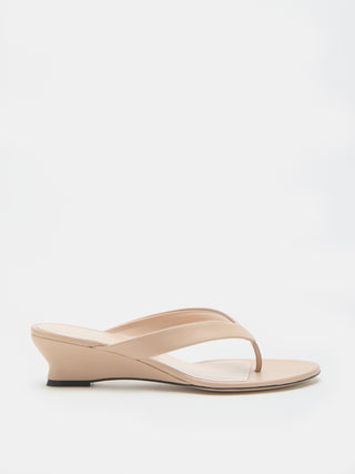 Le Monde Béryl - Micro Wedge Thong Sandal, Fawn Leather