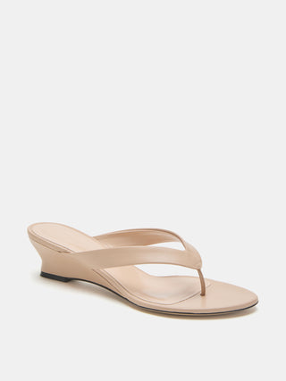 Le Monde Béryl - Micro Wedge Thong Sandal, Fawn Leather