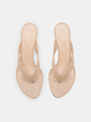 Le Monde Béryl - Micro Wedge Thong Sandal, Fawn Leather