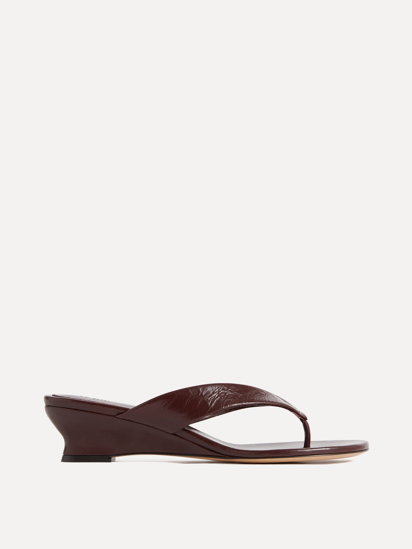 Micro Wedge Thong / Aubergine Naplack Leather