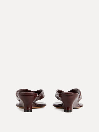 Le Monde Béryl - Micro Wedge Thong, Aubergine Naplack Leather